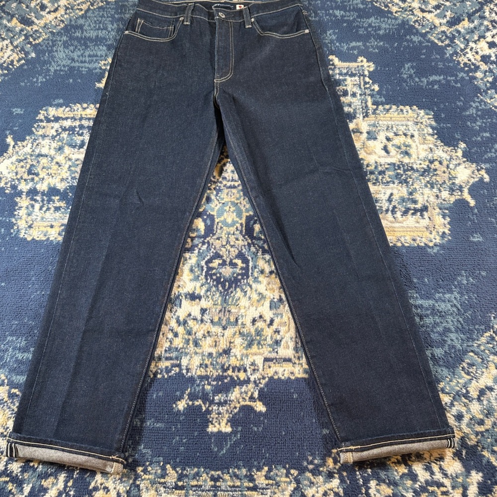 Levis Japanese Selvedge Made & Crafted Column Dark Wash straight Jeans 29x30